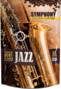 кофе symphony Jazz сублимированный растворимый 200 гр. пакет